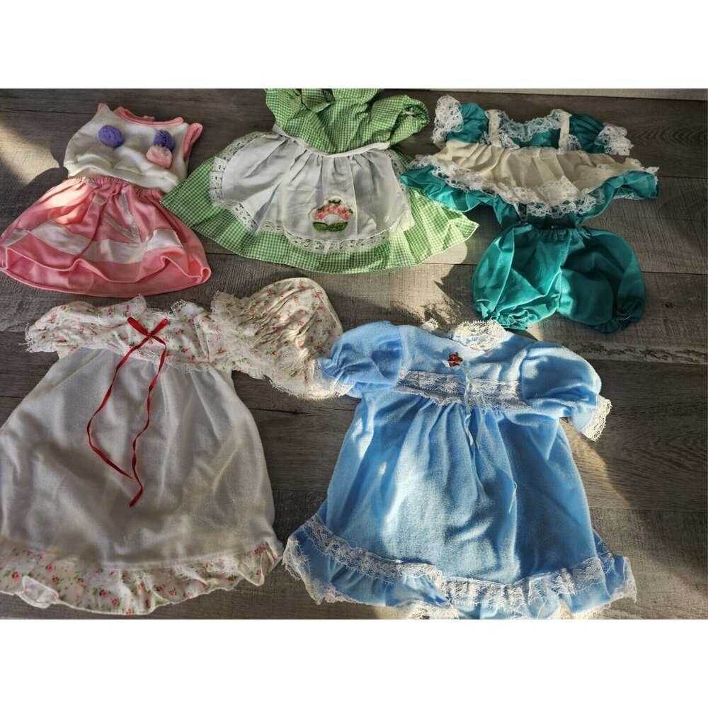 CPK + Lot Baby Girls Dress Preemie Newborn Ruffle Frilly Vtg 1990s Floral